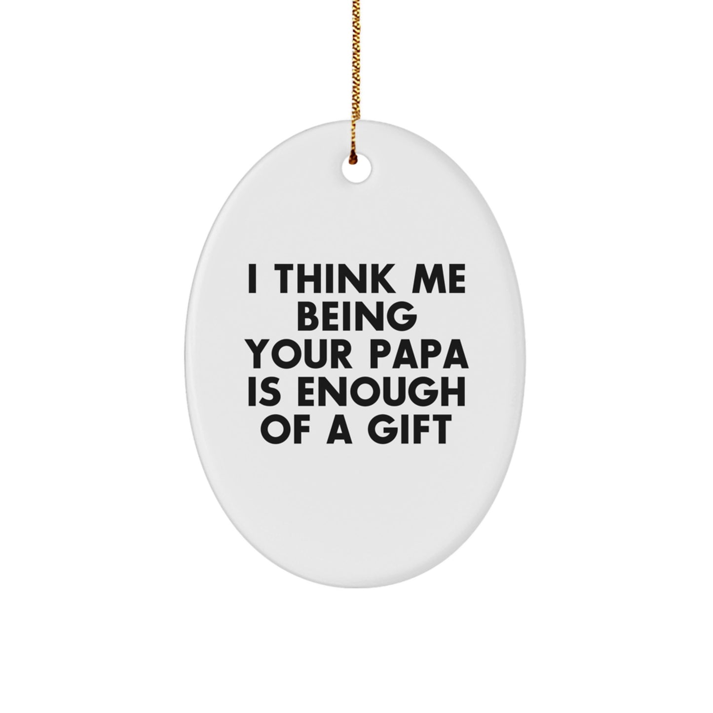 Funny Papa Gifts for Him Oval Ornament, Gifts from Family to Papa, Christmas Unique Gifts, Papa Oval Ornament - Image 1