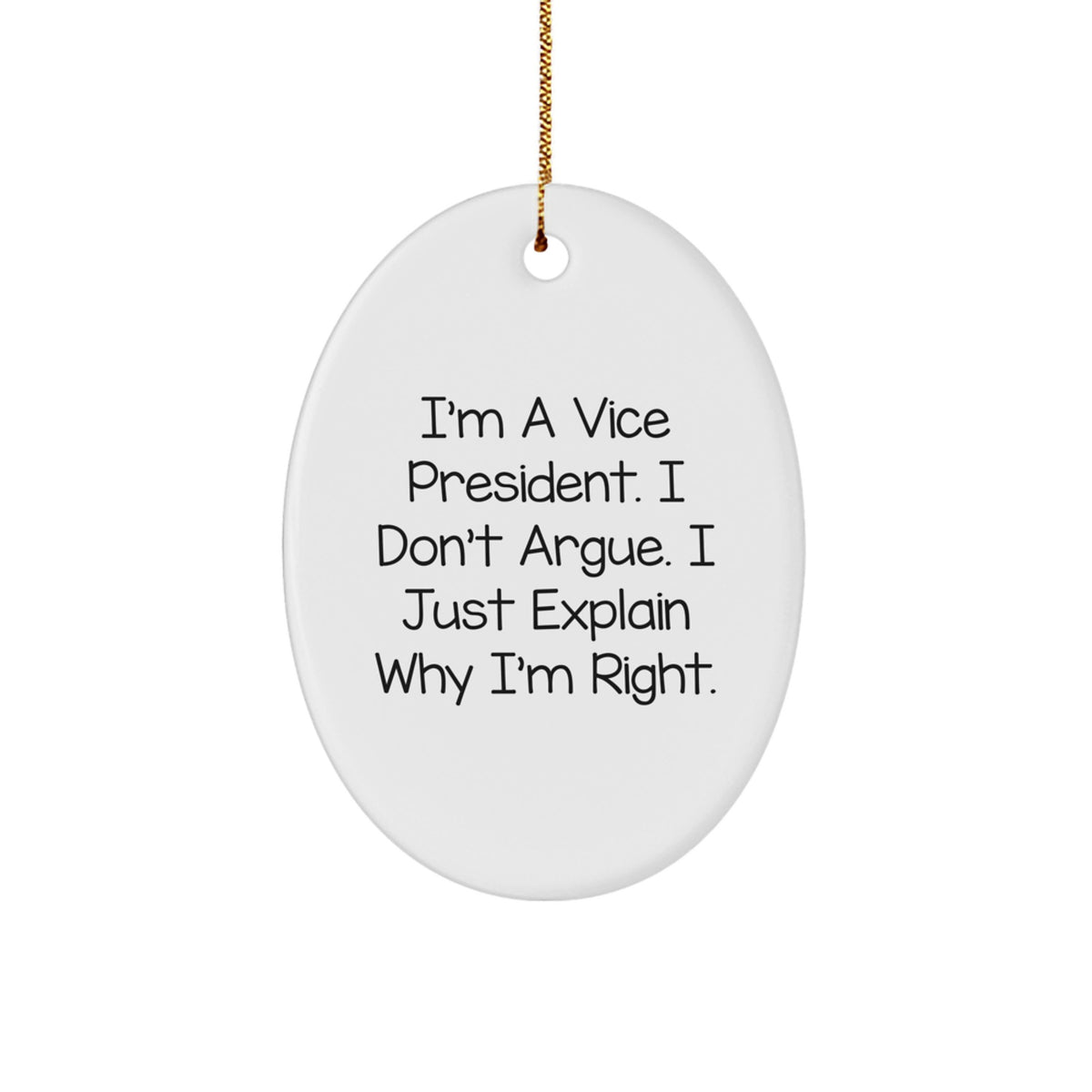 Confident Vice President Christmas Ornament Gift for Friends, Novelty - Image 1
