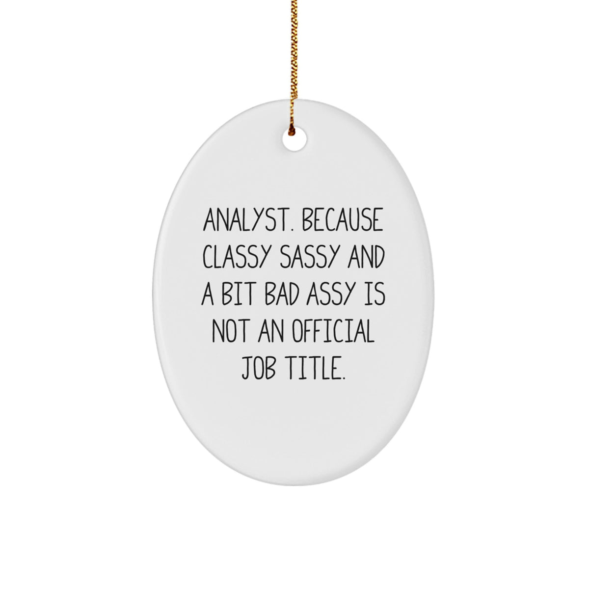 Funny Analyst Oval Ornament Gifts from Friends for Men's Christmas Unique - Image 1