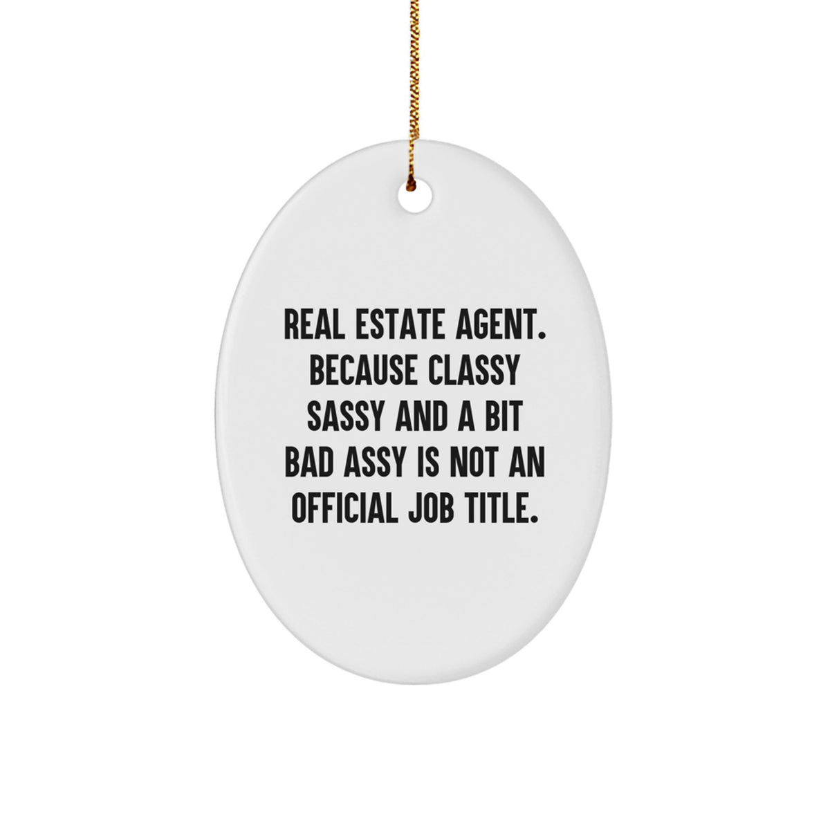 Fun Favorite Real Estate Agent Christmas Ornament for Happy Kids Gift - Image 1