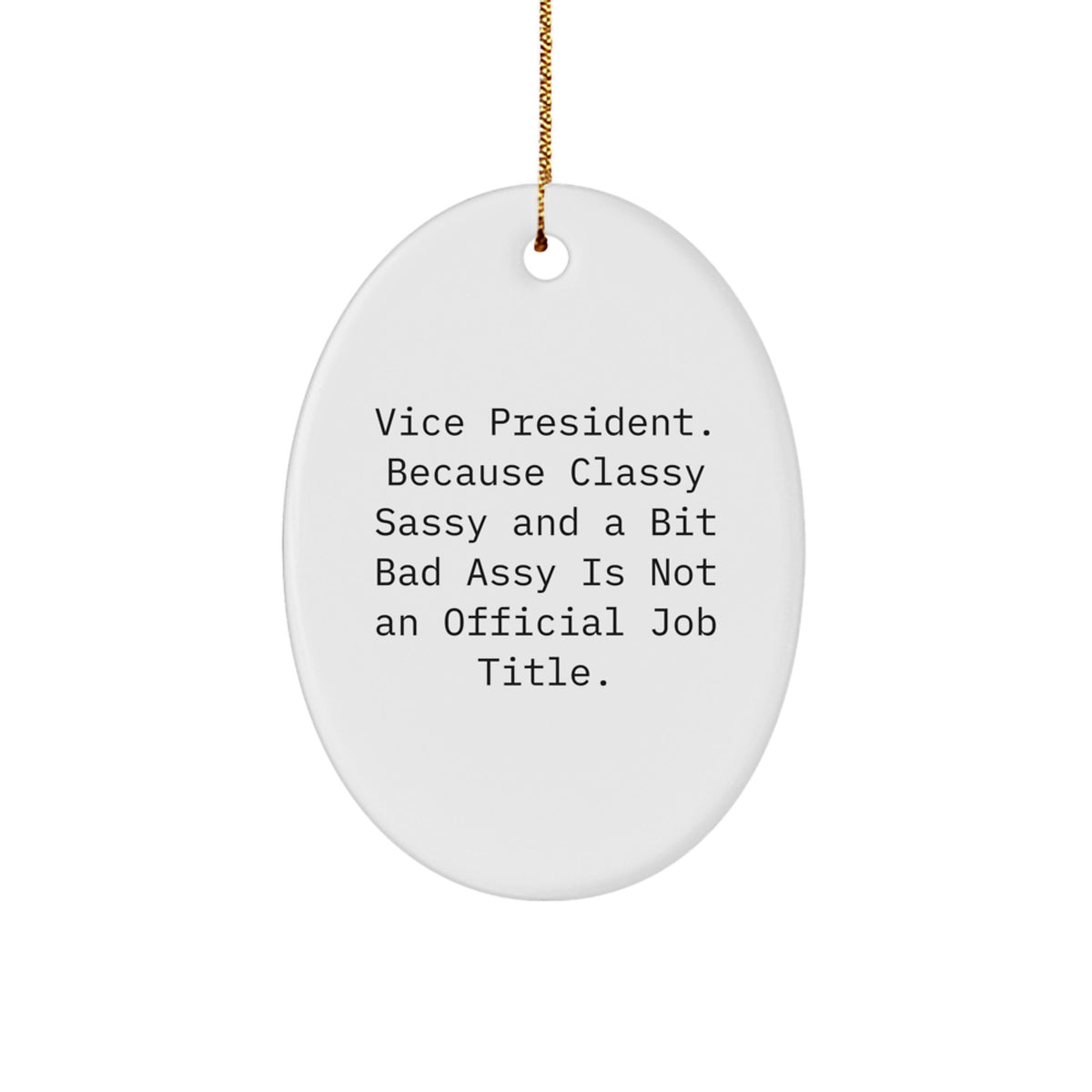 Vice President Treasure Holiday Christmas Ornament for Family Gift - Image 1