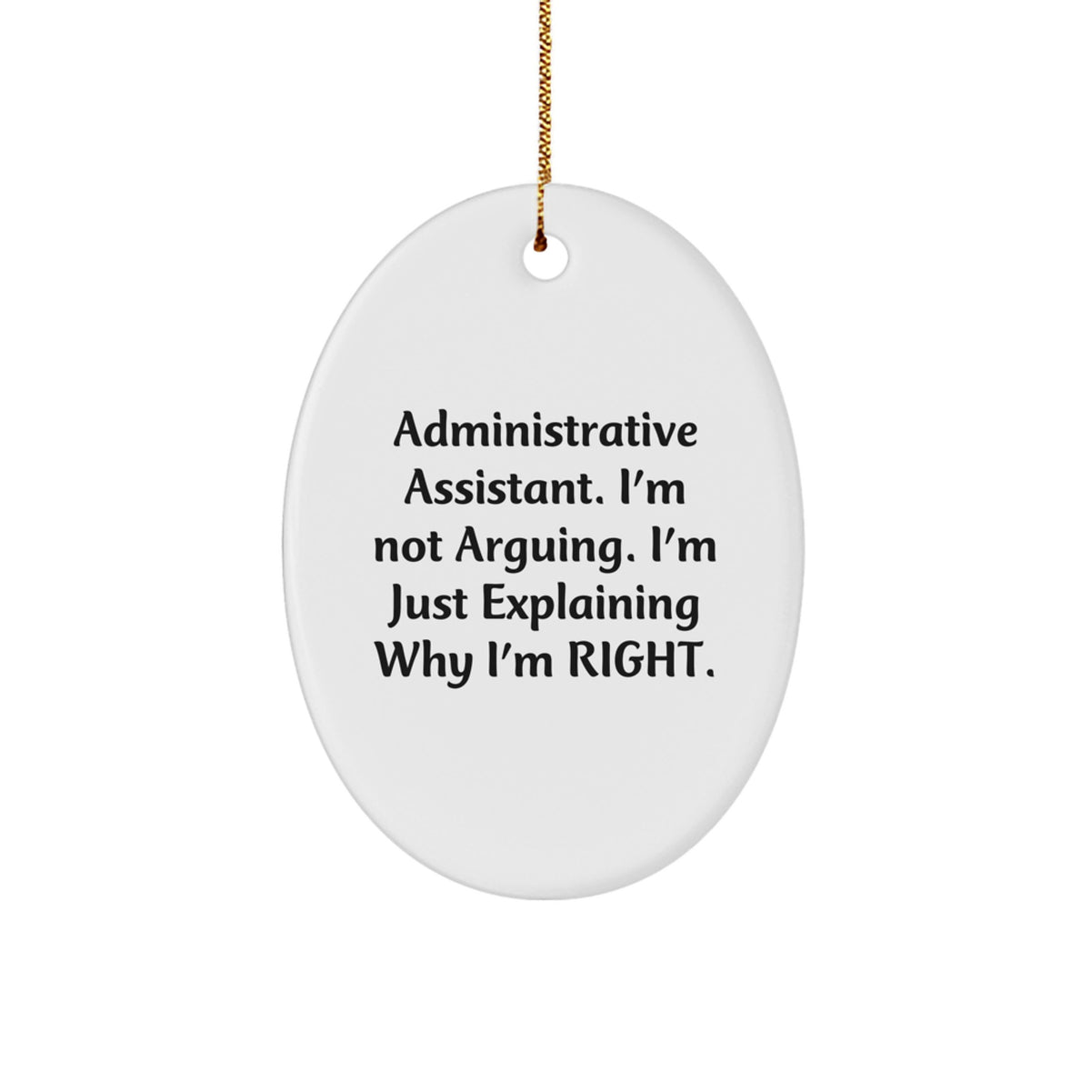 Family Treasure Administrative Assistant Oval Ornament Christmas Gift - Image 1