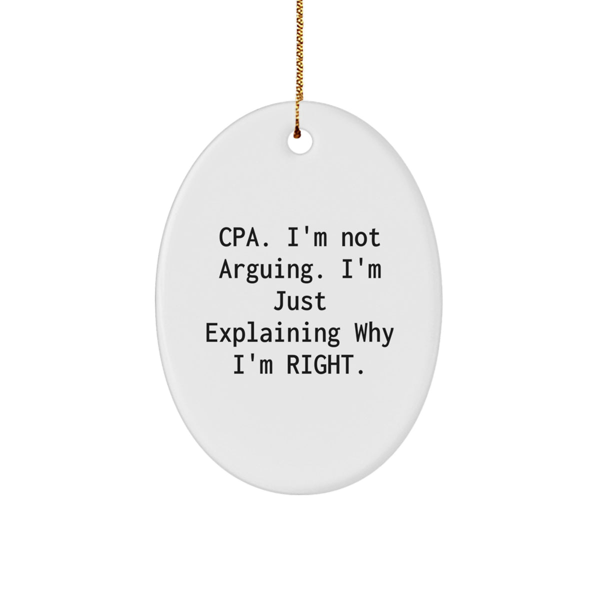 Christmas Ornament Gift for Coworkers - Assertive Cpa Idea - Image 1