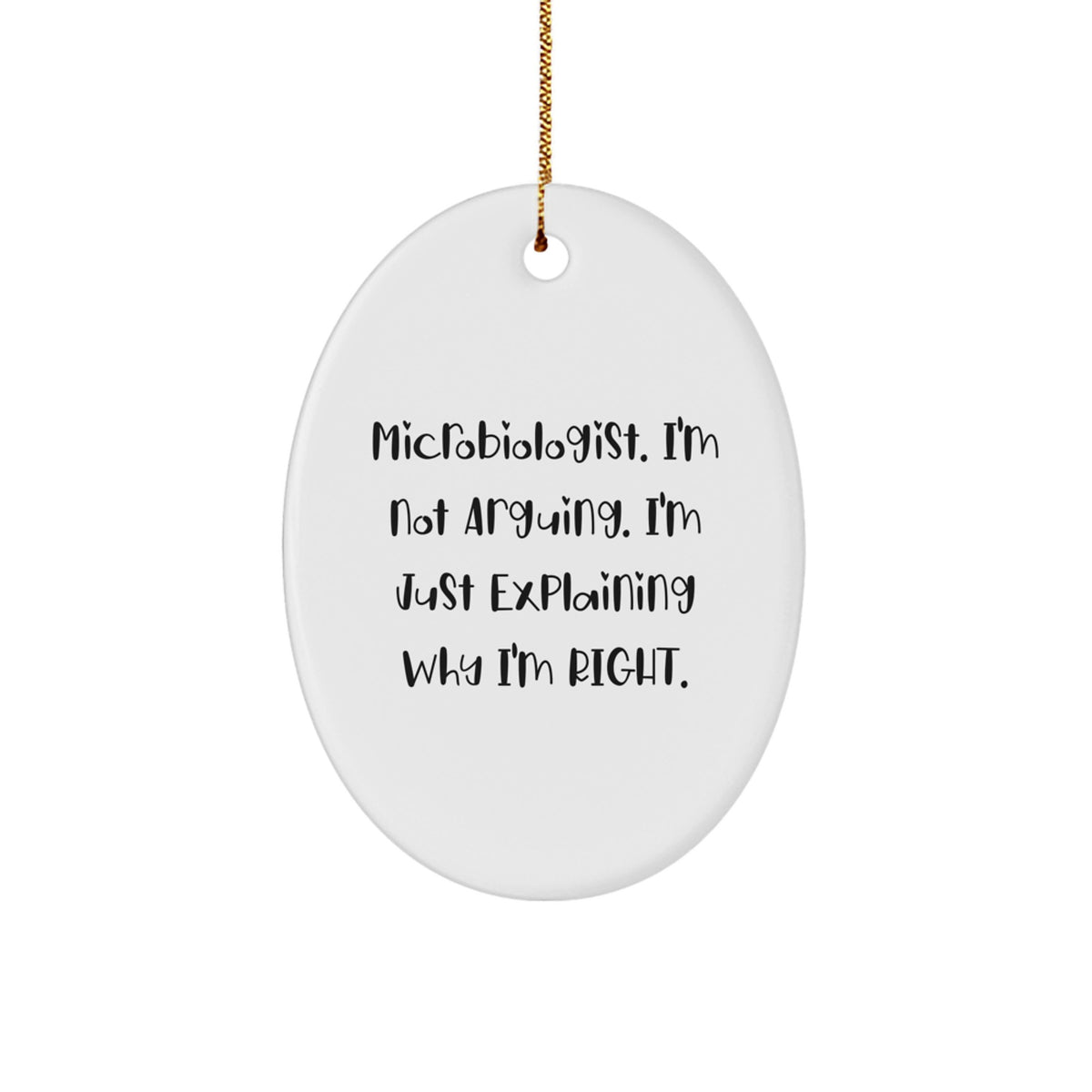 Christmas Gift Microbiologist Oval Ornament for Teens Surprise - Image 1