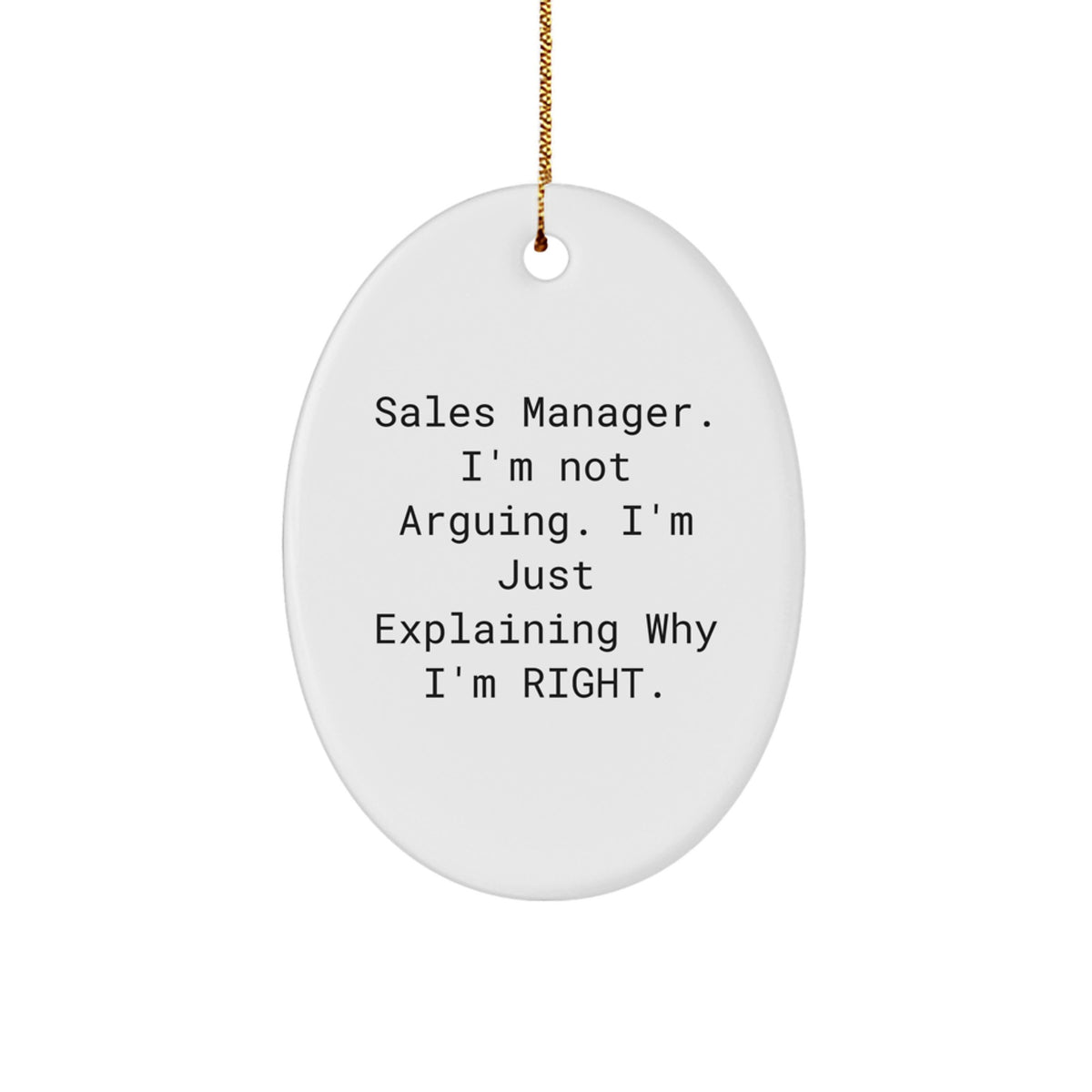 Sassy Sales Manager Christmas Ornament Gift for Friends Novelty - Image 1