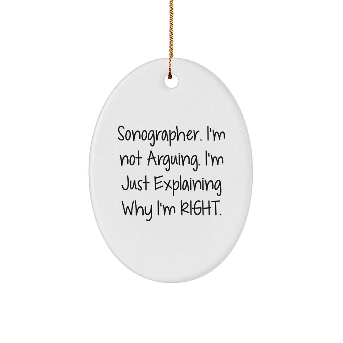 Sonographer Treasure Christmas Ornament for Family Gift - Image 1