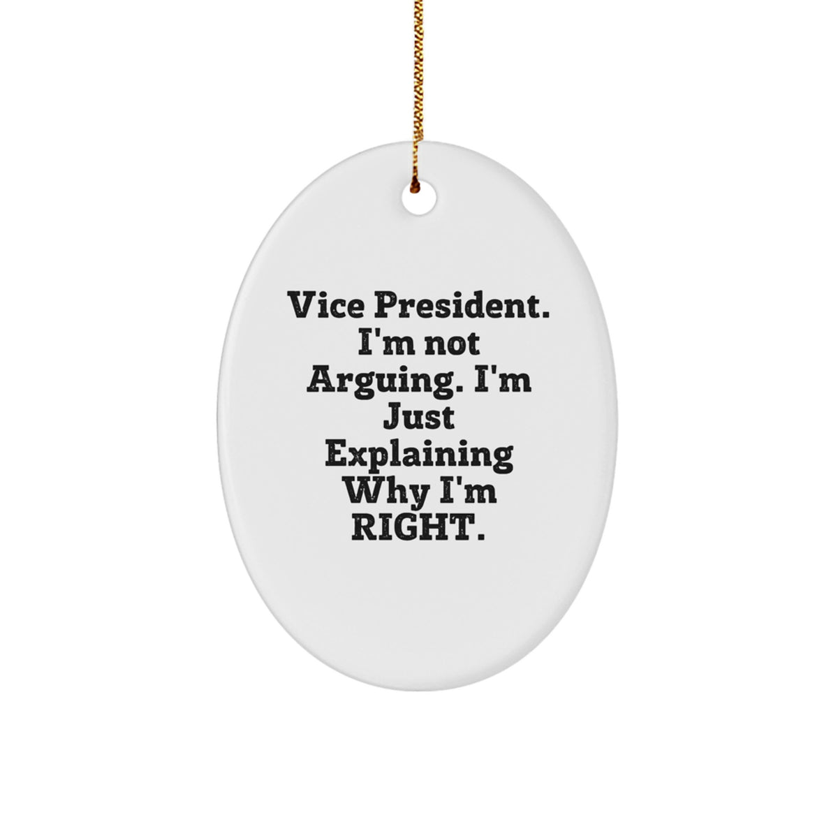 Favorite Vice President Oval Christmas Ornament for Happy Kids Gift - Image 1