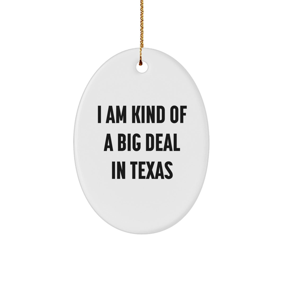 Oval Texas Christmas Ornament Gift for Coworkers – Prime Selection Idea - Image 1