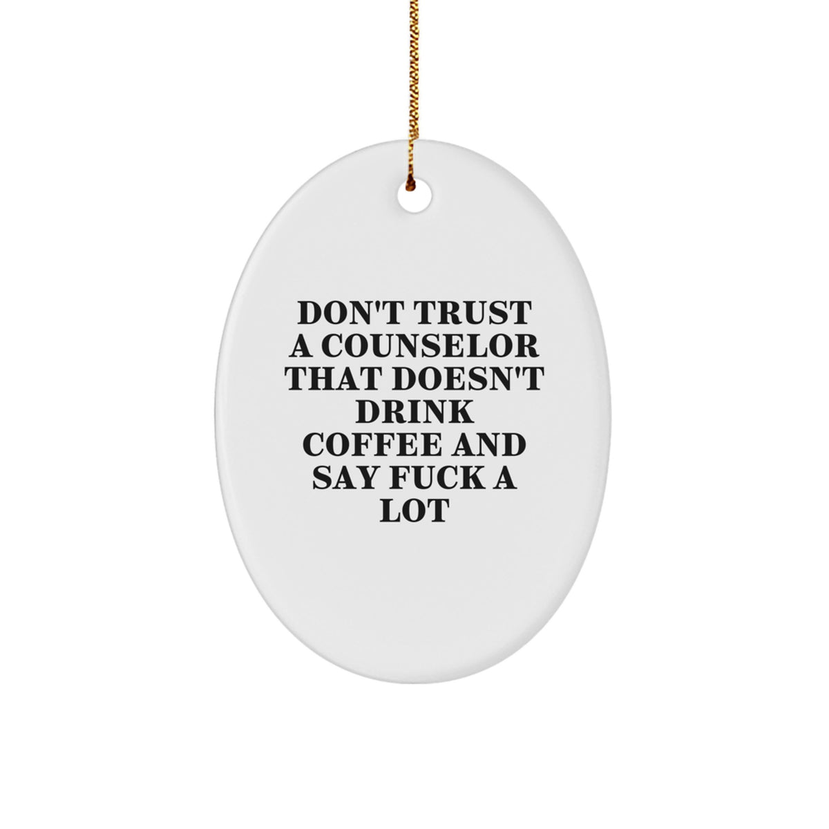 Counselor Christmas Ornament for Happy Kids Gift – Don't Trust a Counselor - Image 1