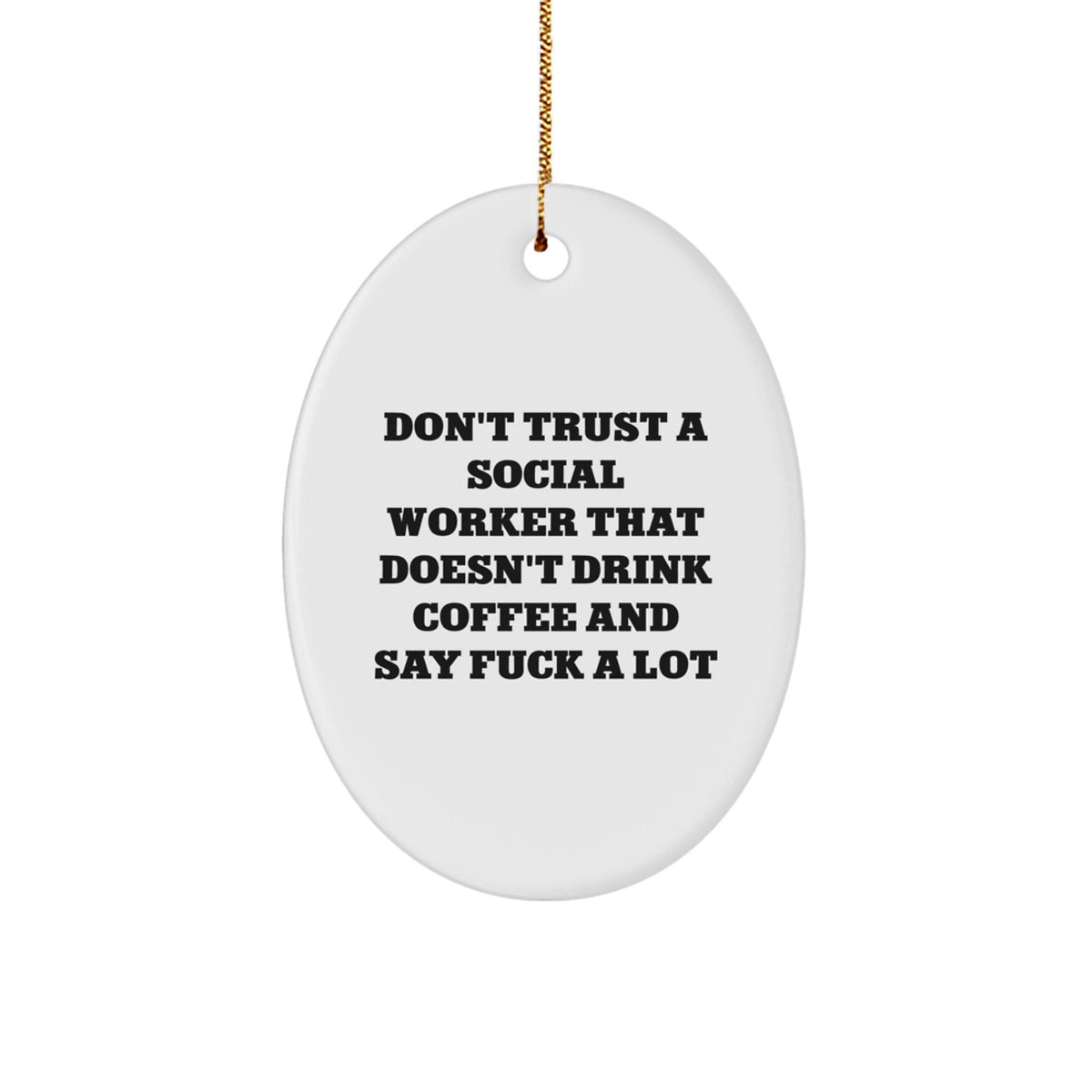 Christmas Ornament Gift for Family Treasure A Sarcastic Social Worker - Image 1