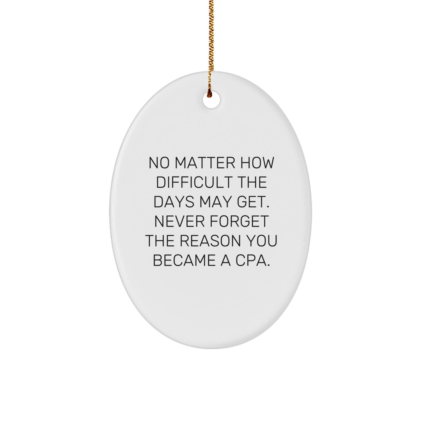 Funny Inspirational Gifts from Family for CPA Oval Ornament Christmas Unique Gift Ideas - Image 1