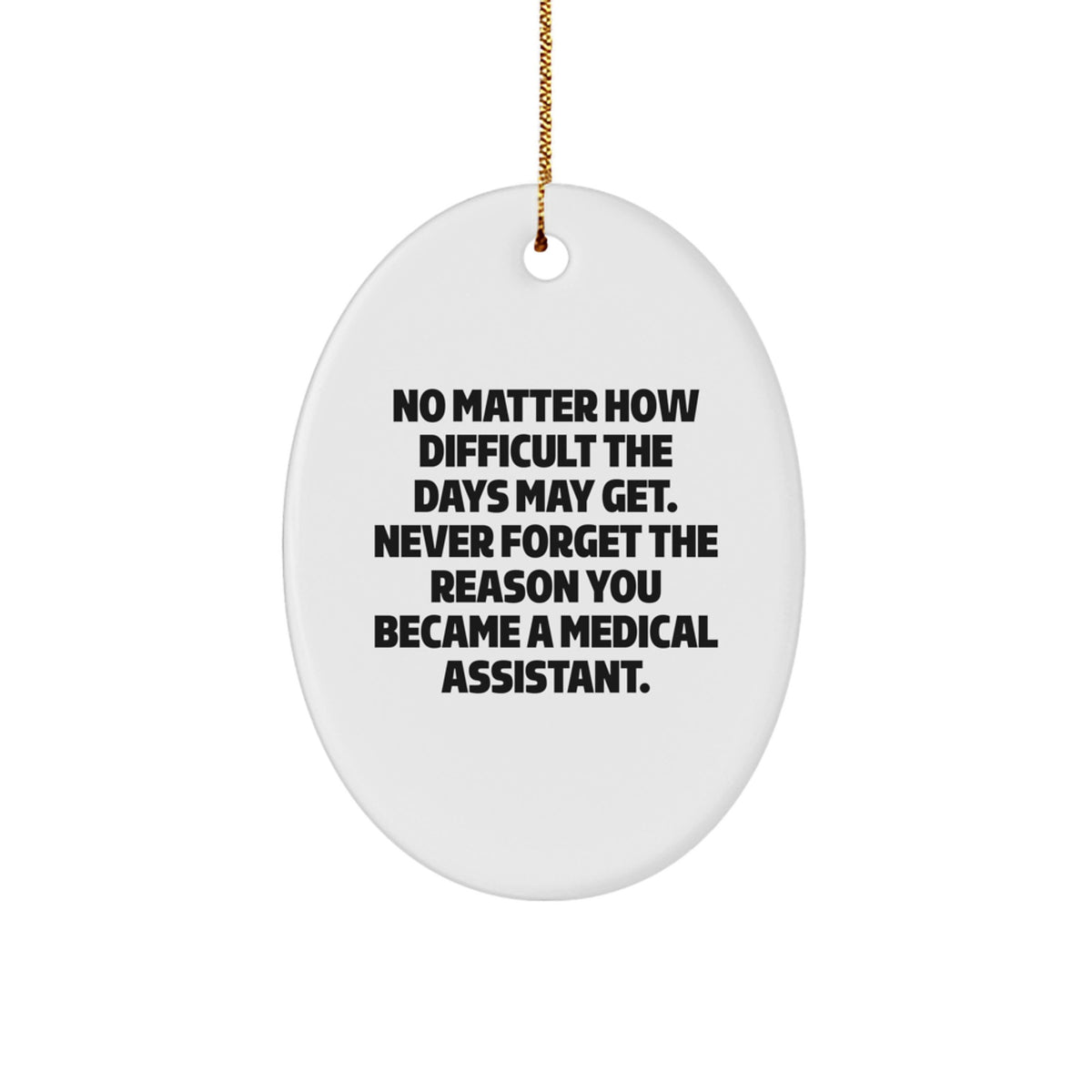 Cheerful Medical Assistant Oval Christmas Ornament – for Happy Kids, Gift - Image 1