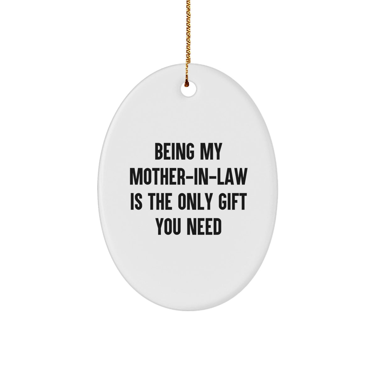 Funny Mom-in-law Gifts from Men for Women - Oval Ornament Christmas Unique - Image 1