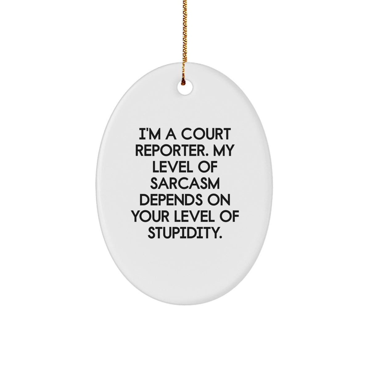 Witty Court Reporter Christmas Ornament for Friends Novelty Gift - Image 1