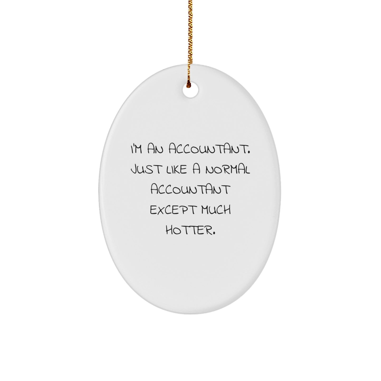 Funny Accountant Gifts Oval Ornament for Men, Women, Coworkers, Family - Unique Christmas Unique Gifts from Friends - Image 1