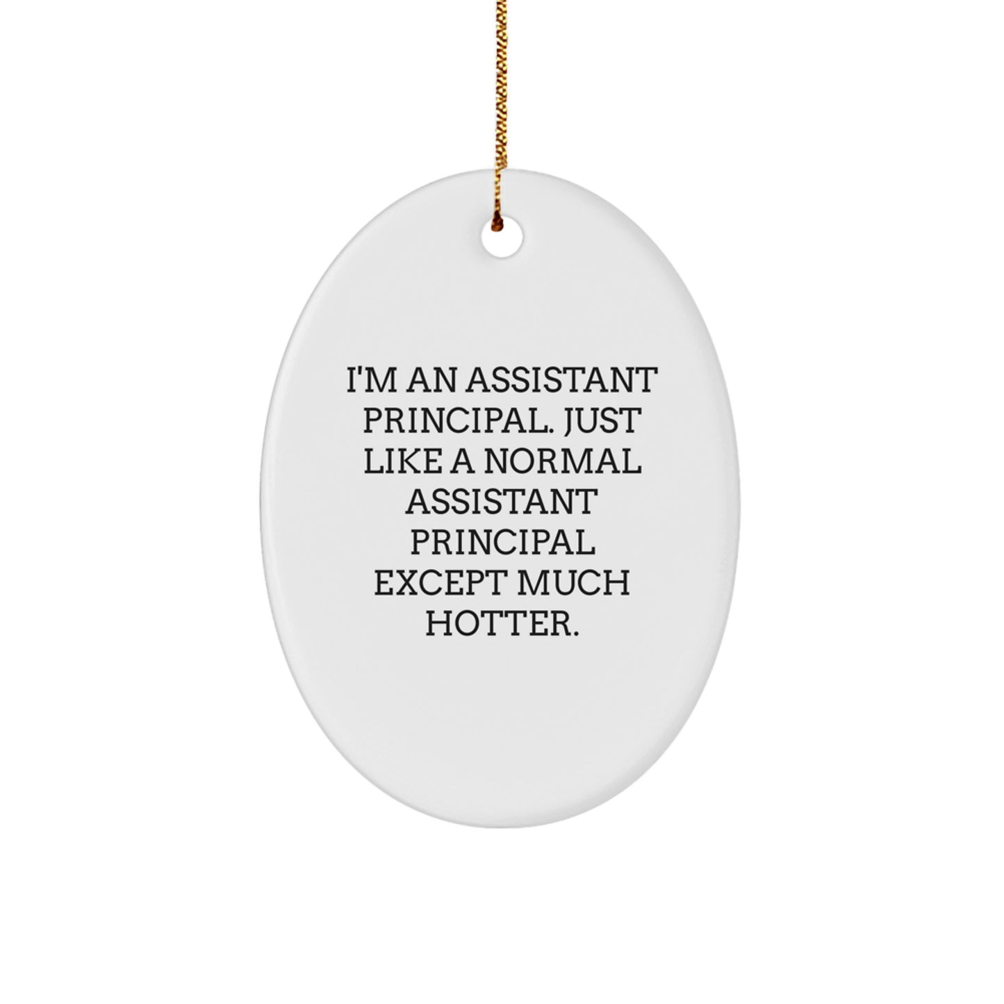 Funny Assistant Principal Oval Ornament Gifts from Friends for Assistant Principal at Christmas - Image 1