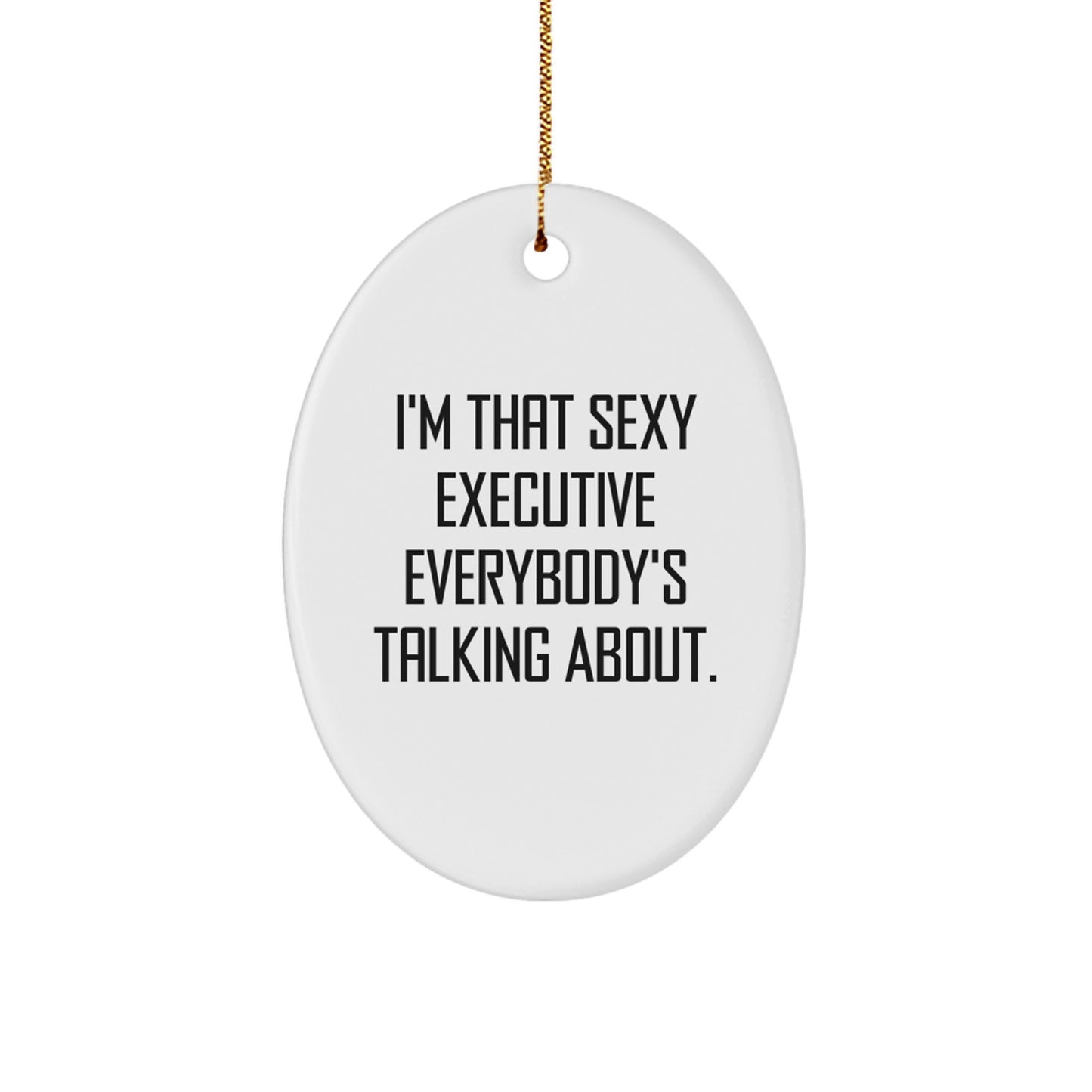 Funny Executive Oval Ornament Gifts from Friends, Christmas Unique Oval Shaped Office Decor for Executive Men and Women - Image 1