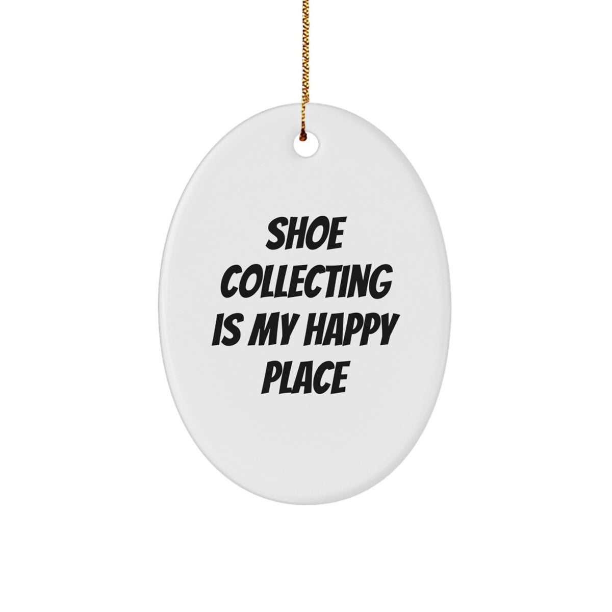 Oval Christmas Ornament Idea Gift for Coworkers Shoe Collecting Place - Image 1