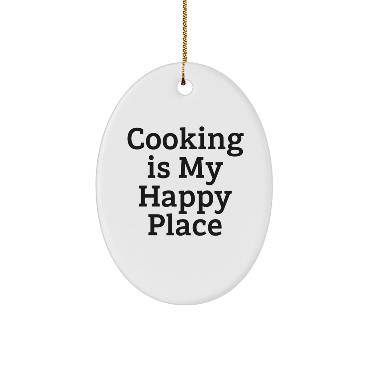 Funny Cooking Quotes Oval Ornament, Christmas Unique Gifts for Women Friends Family from Men, Oval Shaped Decorative Kitchen Accessories - Image 1