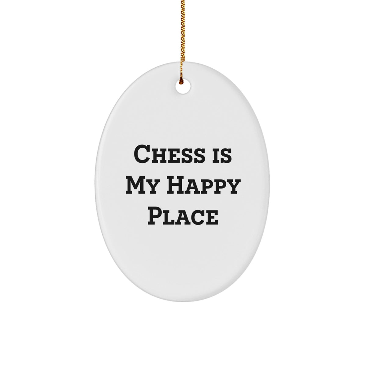 Christmas Gift for Her Chess Ornament Present – Chess Is My Happy Place - Image 1