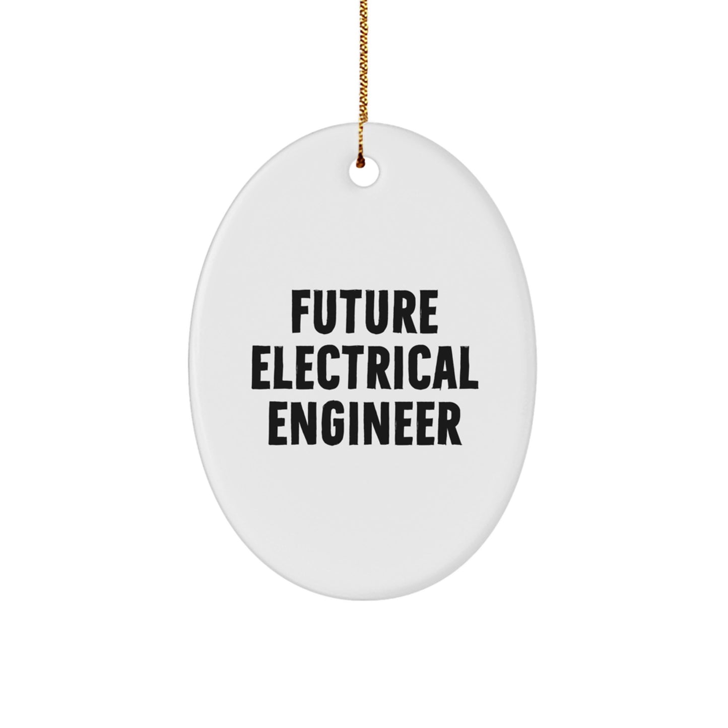 Future Electrical Engineer Oval Ornament Funny Quote Gifts from Friends for Electrical Engineer Christmas Unique Holiday Decorations - Image 1