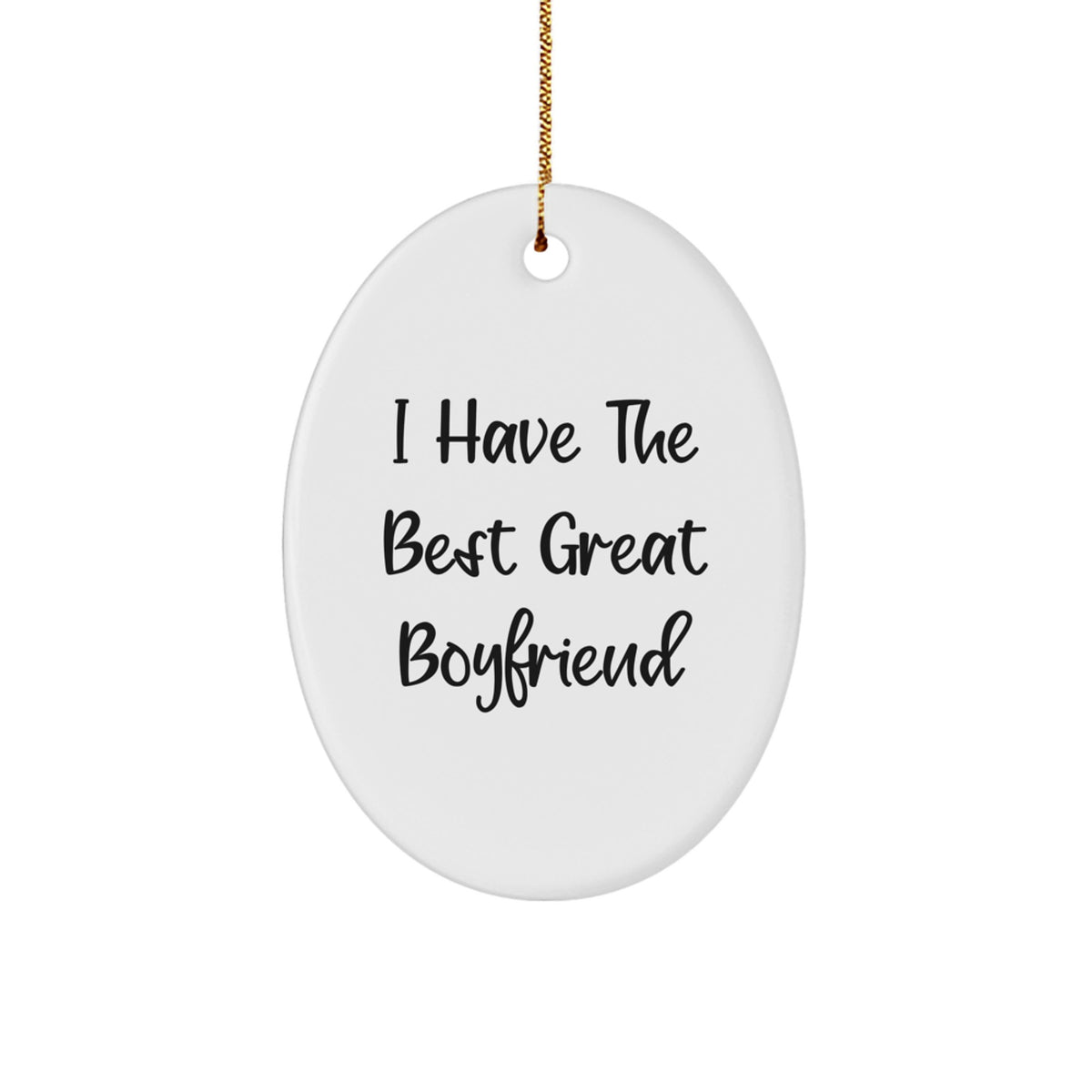 Boyfriend Keepsake White Durable Christmas Ornament for Him Gift - Image 1