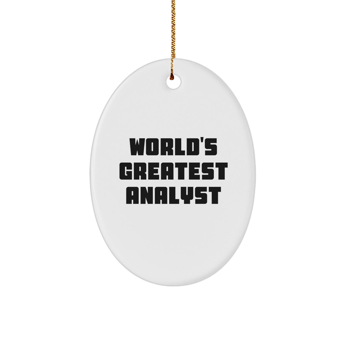 Analyst Keepsake Christmas Ornament for Him World Greatest Analyst Gift - Image 1