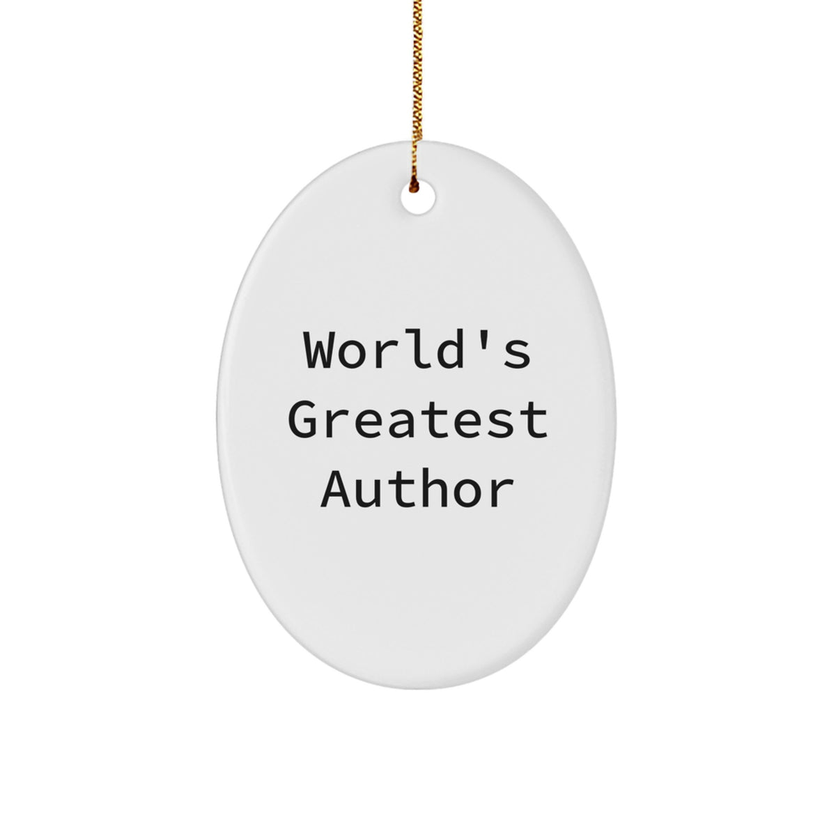 World's Greatest Author Keepsake Elegant Christmas Ornament for Him Gift - Image 1