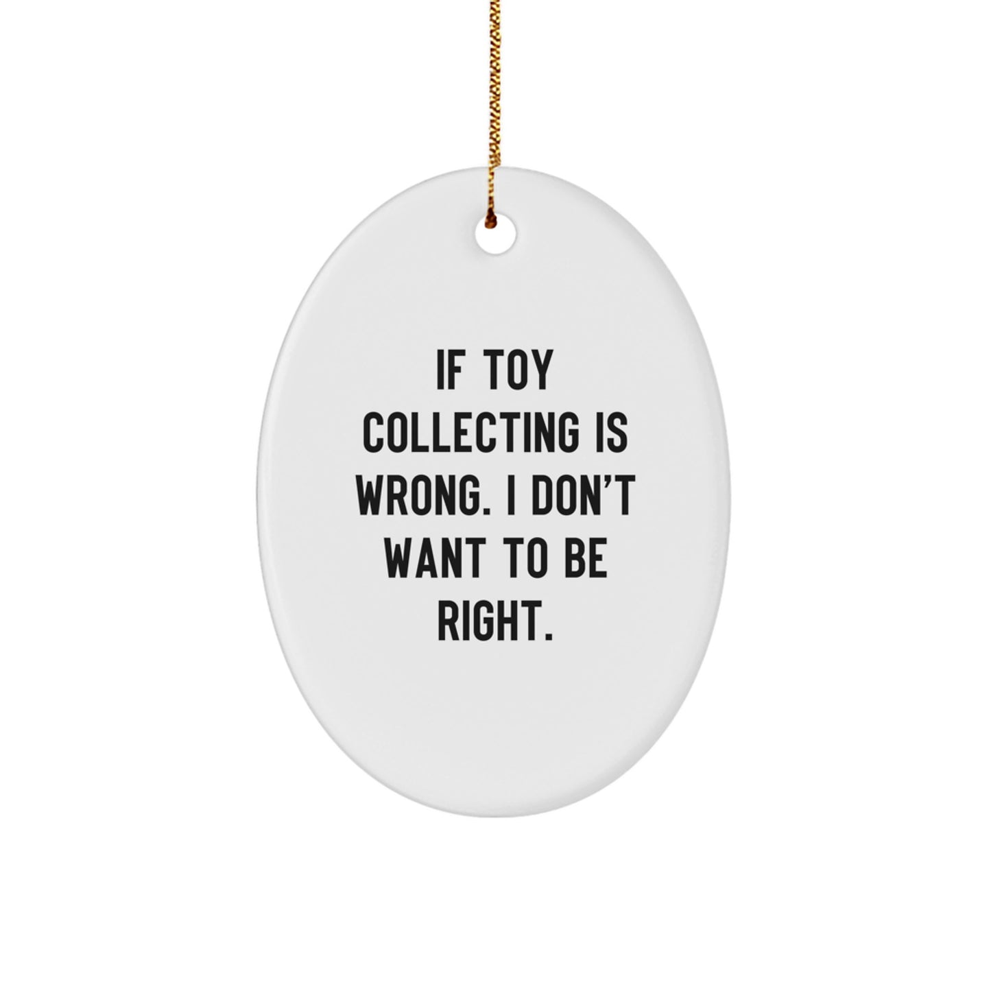 Funny Toy Collecting Oval Ornament Gifts from Friends for Christmas, Oval Shaped White Decorations - Image 1