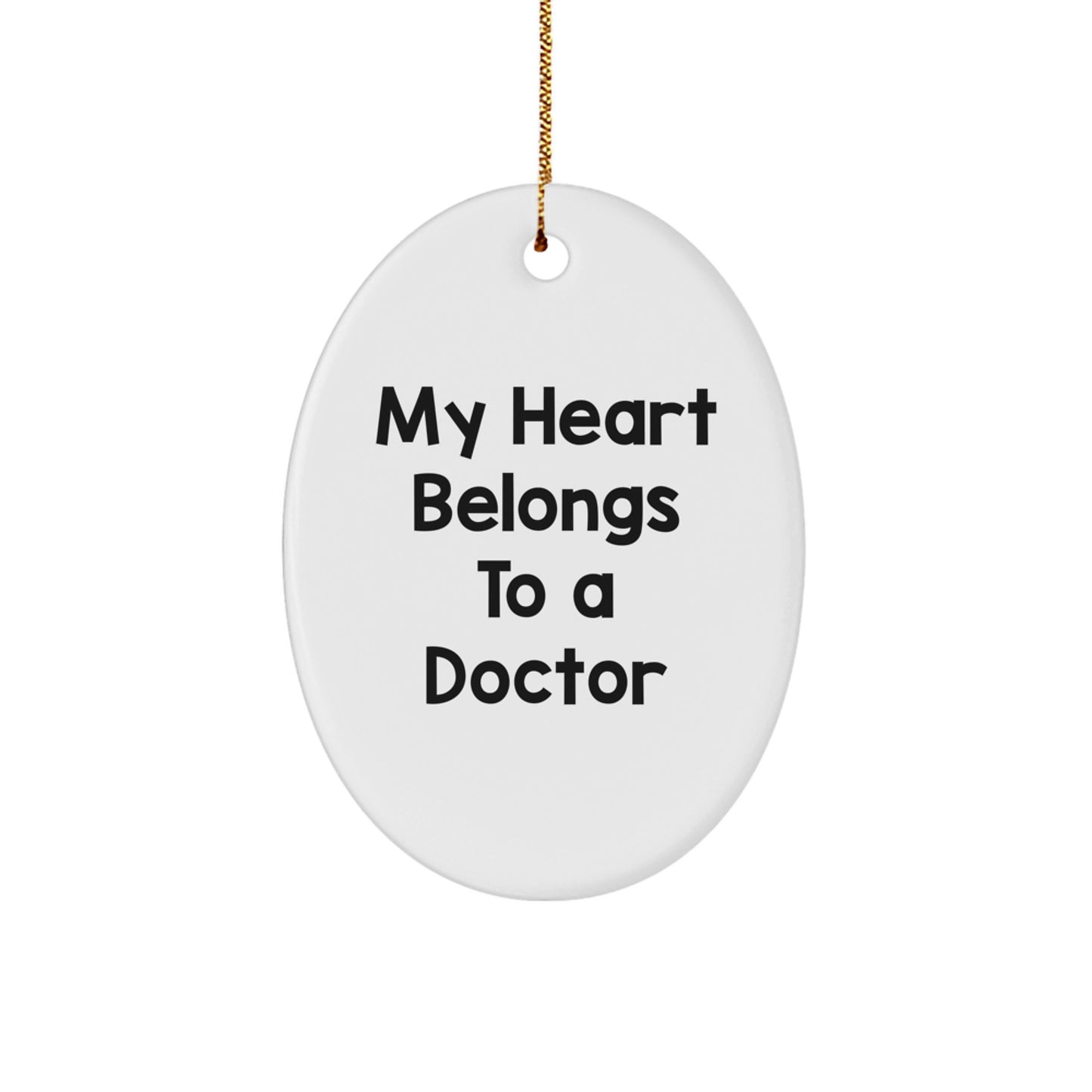 Funny Doctor Gifts from Men to Women Oval Ornament Christmas Unique - Image 1