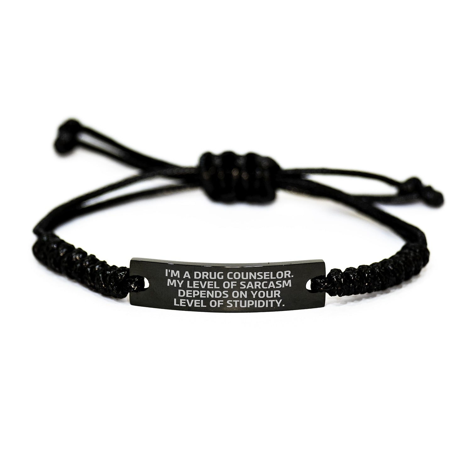 Funny Sarcasm Drug Counselor Gifts from Friends for Graduation Unique Rope Bracelet - Image 1