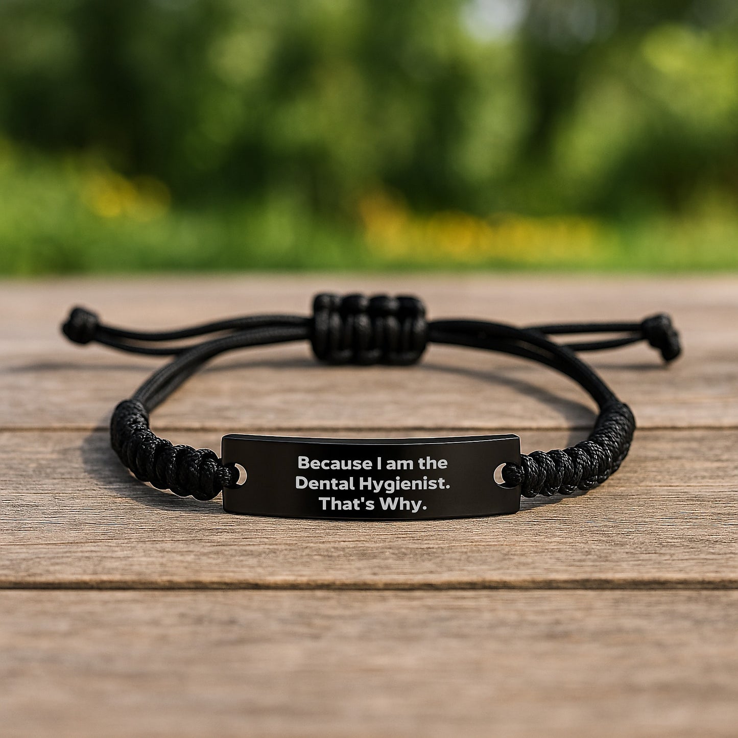 Dental Hygienist Gifts from Friends - Because I Am The Dental Hygienist. That's Why. - Rope Bracelet for Birthday Unique Gifts - Image 2