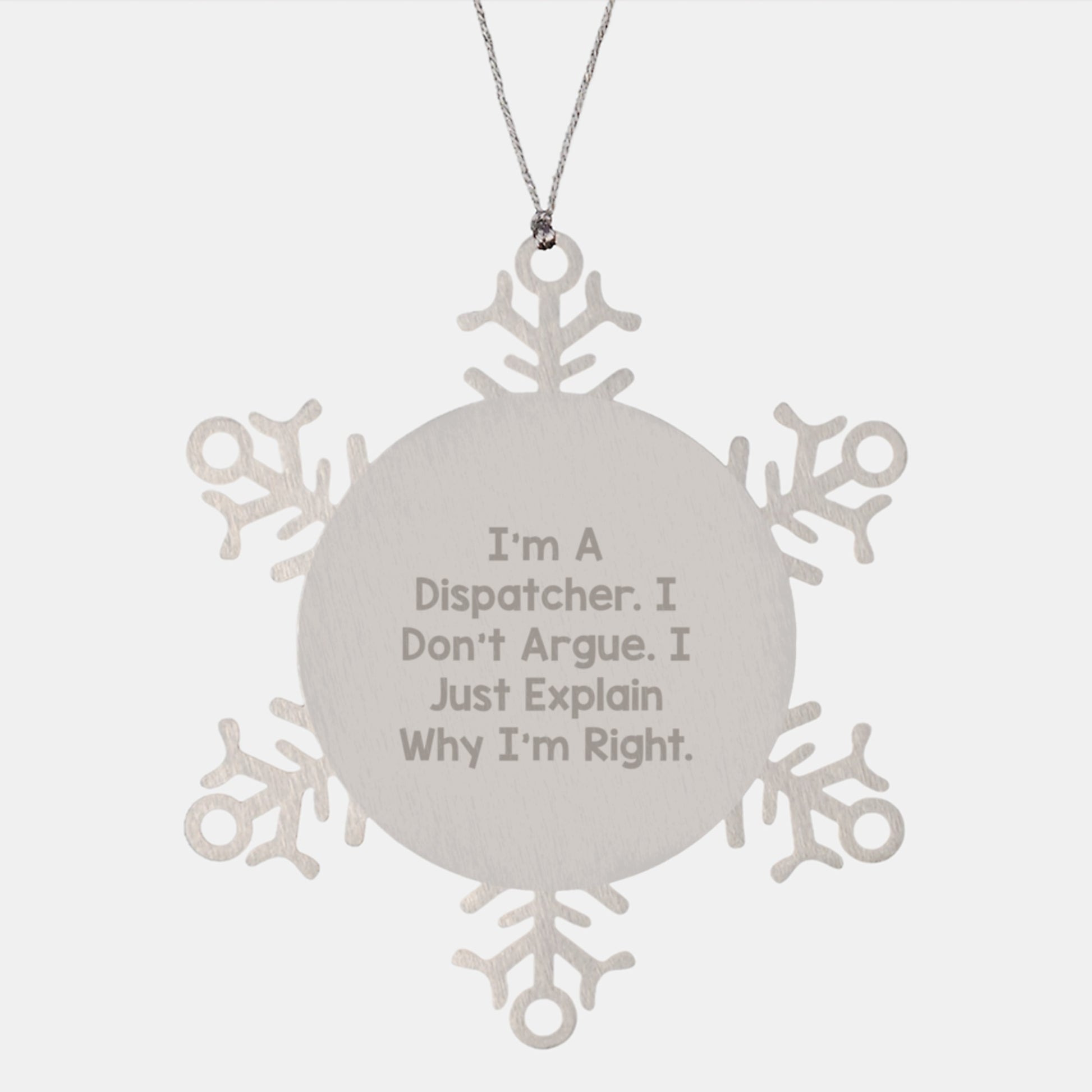 Funny Dispatcher Gifts, Unique Snowflake Ornament, Christmas Unique Gifts for Dispatchers, Gifts from Friend, Gifts for Dispatcher - Image 1
