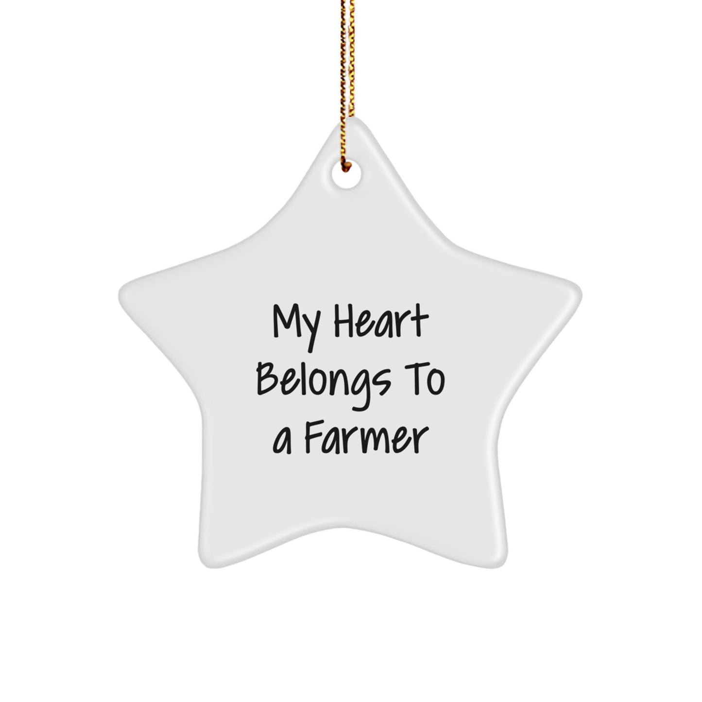 Funny Farmer Star Ornament, Gifts from Family for Farmer Men, Christmas Unique Gifts - Image 1