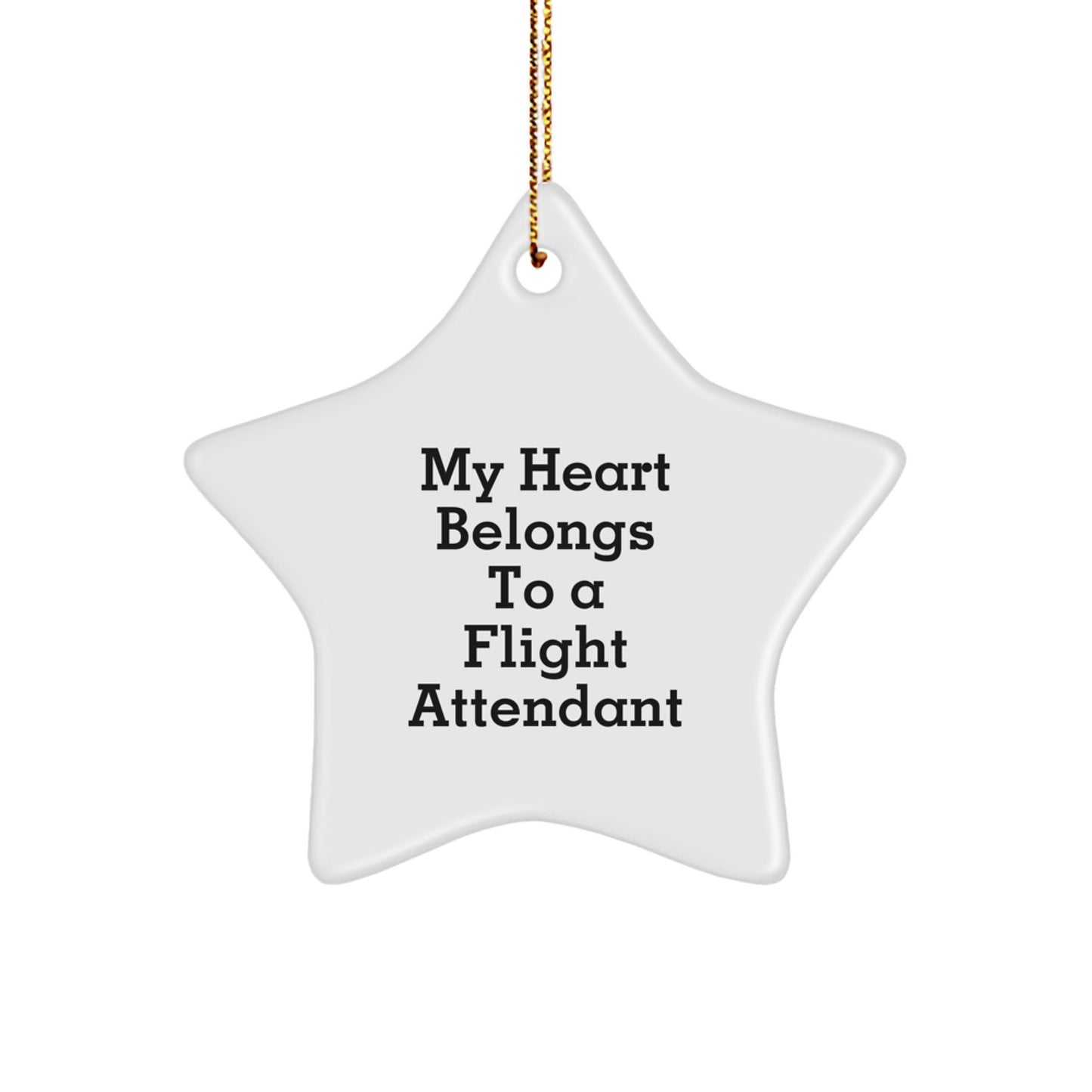 Funny Flight Attendant Gifts for Her, Star Ornament, Christmas Unique Presents from Men to Women - Image 1
