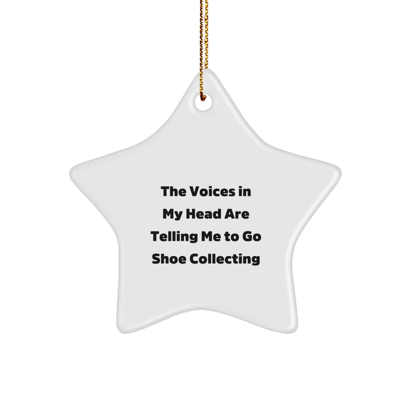 Shoe Collecting Gifts from Men to Friends with Funny Star Ornament, White Star Shaped, Gift for Shoe Collecting Enthusiasts, Christmas Unique Gifts for Women - Image 1