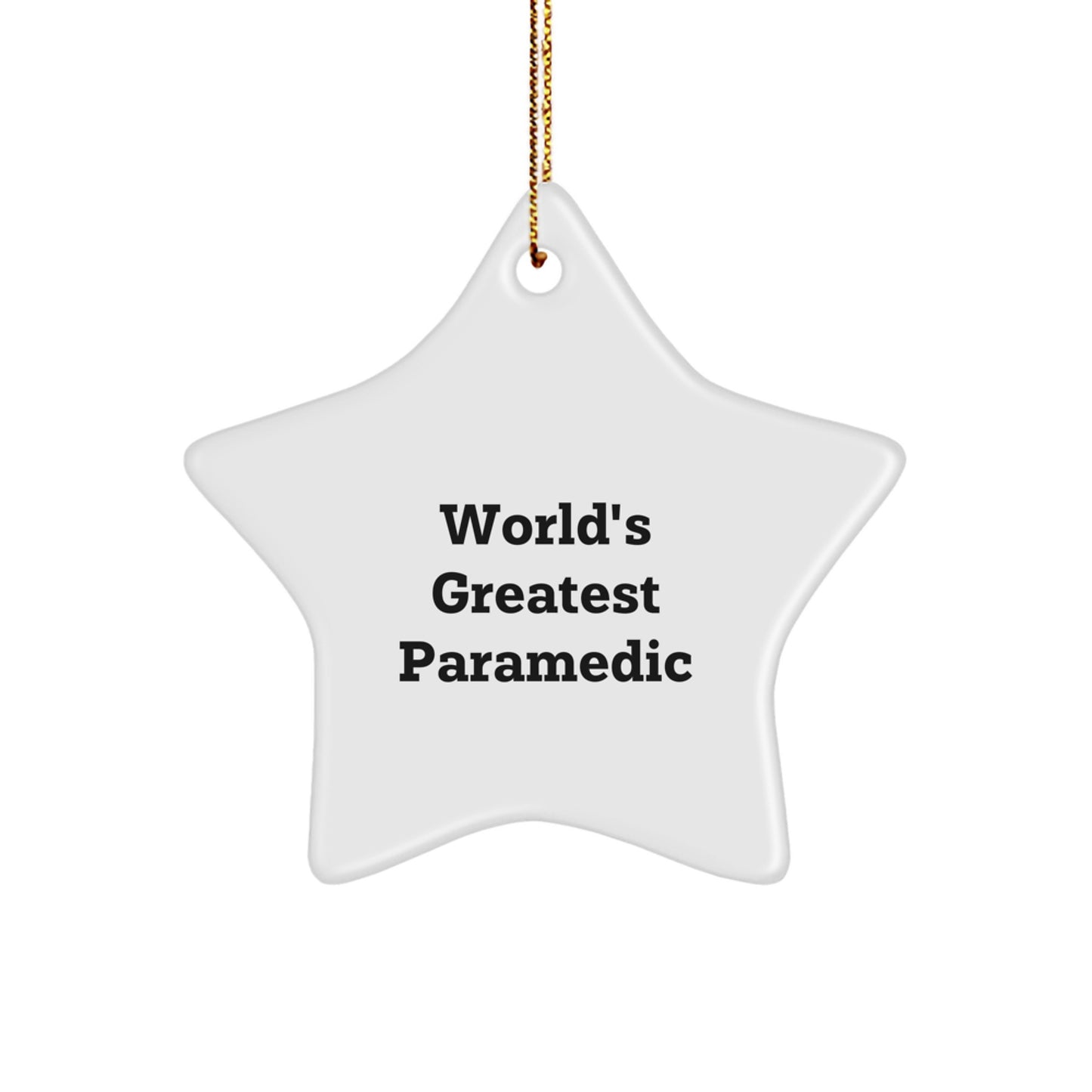 Funny Rescue Worker Star Ornament Gifts from Men to Rescue Worker Friends at Christmas Unique - Image 1