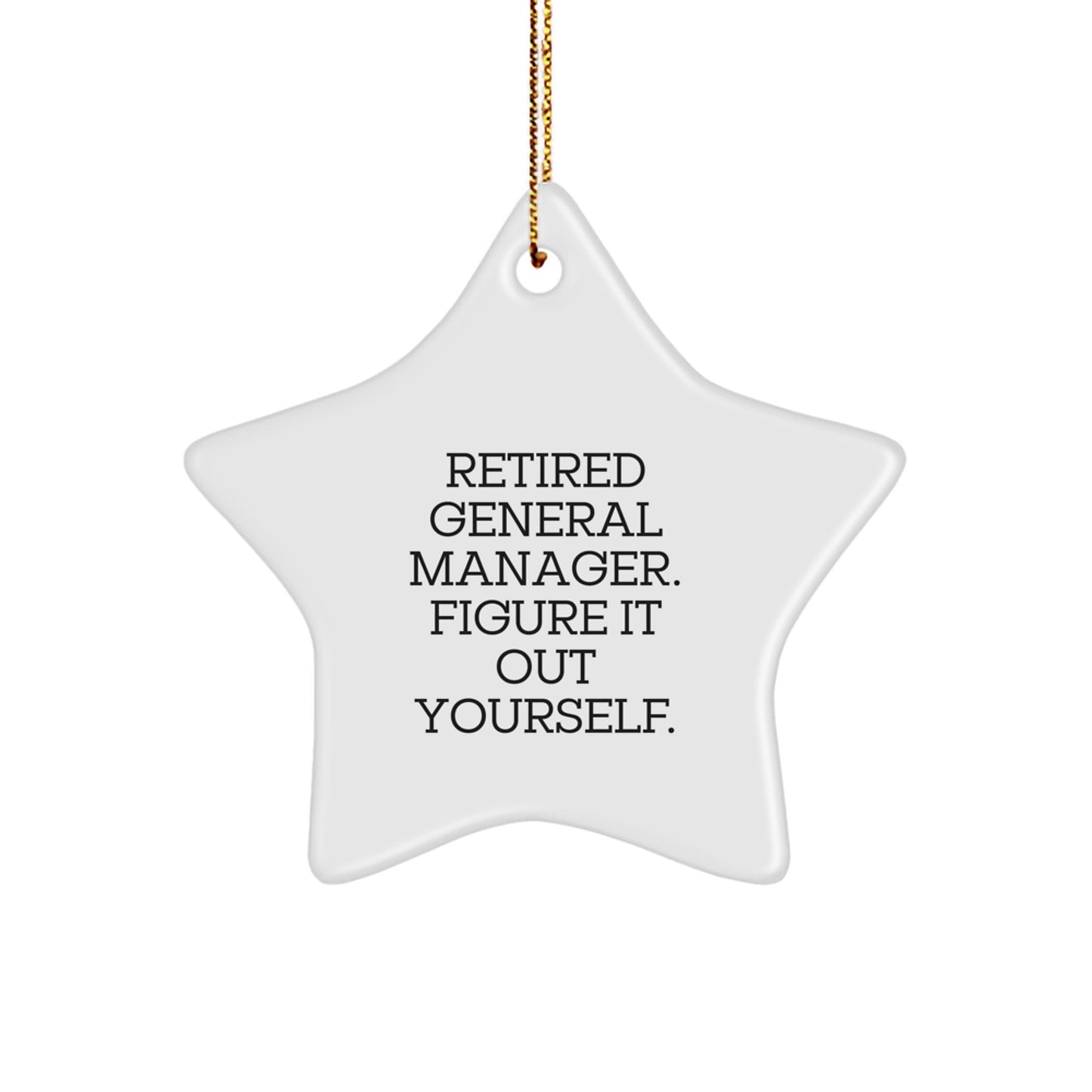 Funny General Manager Gifts from Men to Coworkers - Star Ornament for General Manager - Christmas Unique Gifts for Women - Image 1