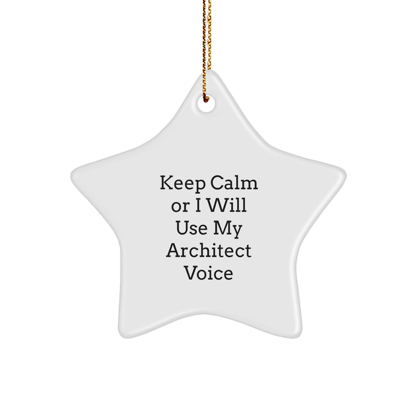 Funny Architect Gifts from Friends, White Star Ornament for Men, Women, Coworkers, or Family, Christmas Unique Keepsake - Image 1