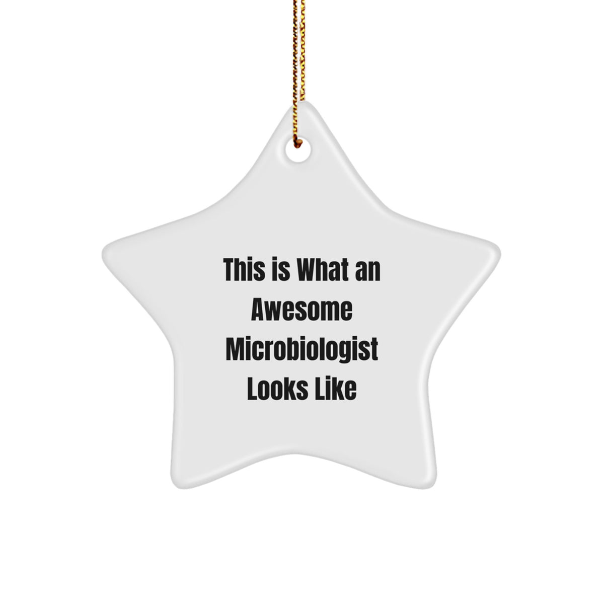 Christmas Unique Gift Microbiologist Star Ornament Awesome Present for Her - Image 1