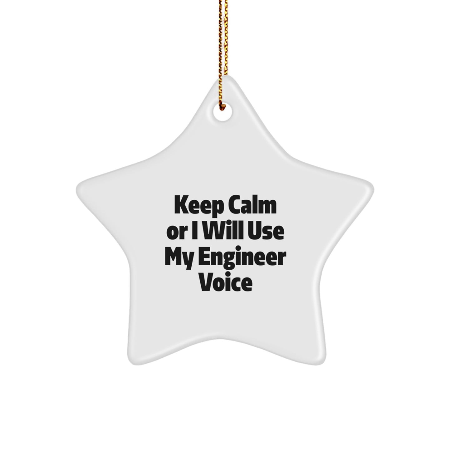 Funny Engineer Star Ornament Gifts from Men to Friends for Engineer Christmas Unique Decorations - Image 1
