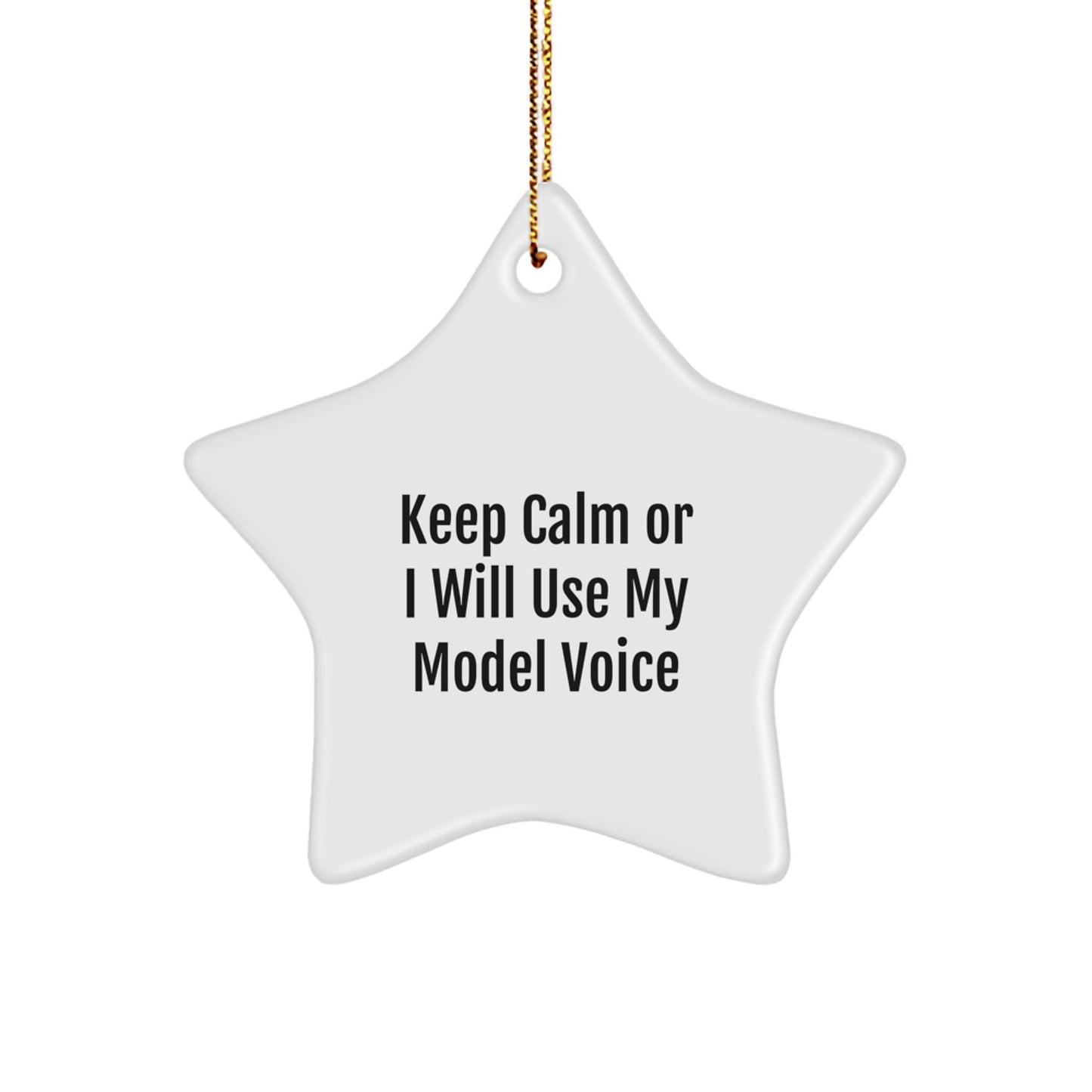 Model Gifts from Friends, Funny Star Ornament Quote, Unique Christmas Star Ornament for Model, Gifts for Men, Women, Family and Friends - Image 1