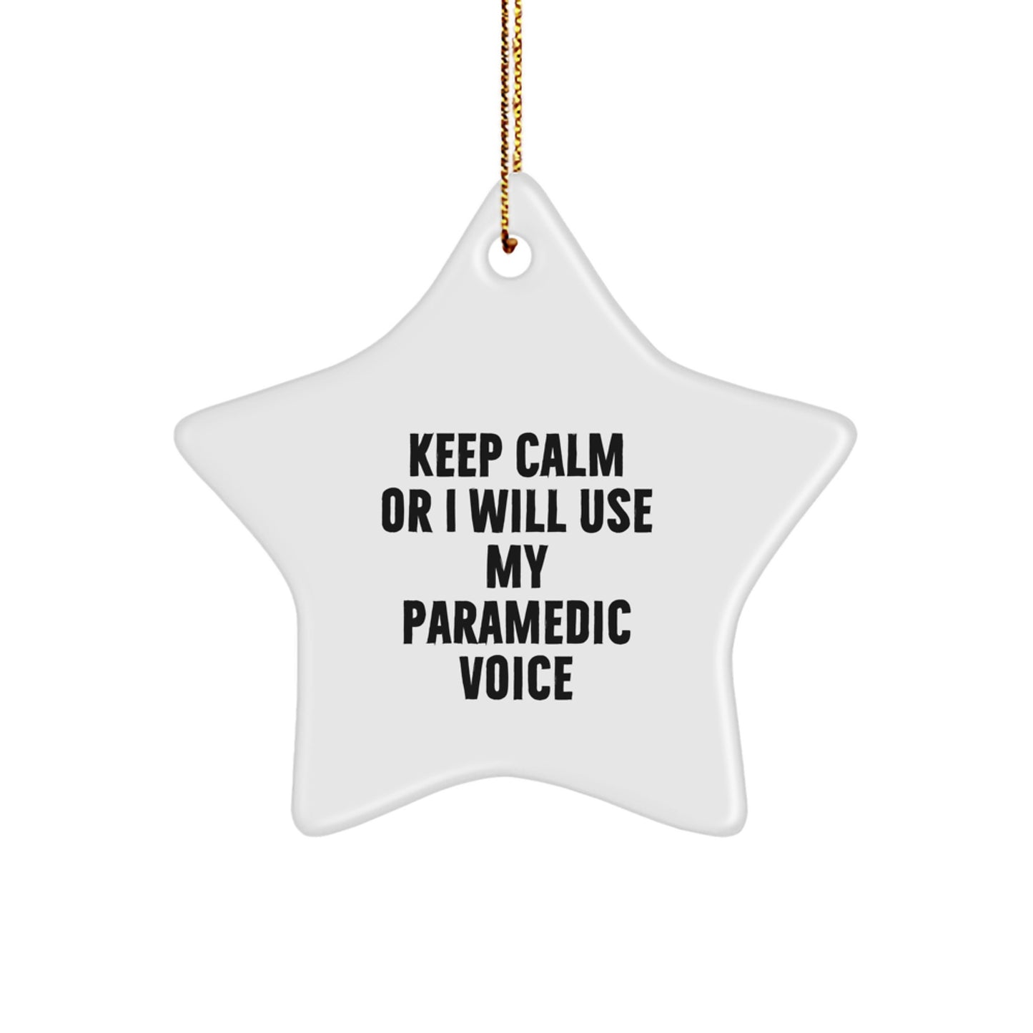 Rescue Worker Gifts, Funny Star Ornament, 'Keep Calm' Christmas Decor for Men, Women, Friends, Coworkers, Family - Image 1