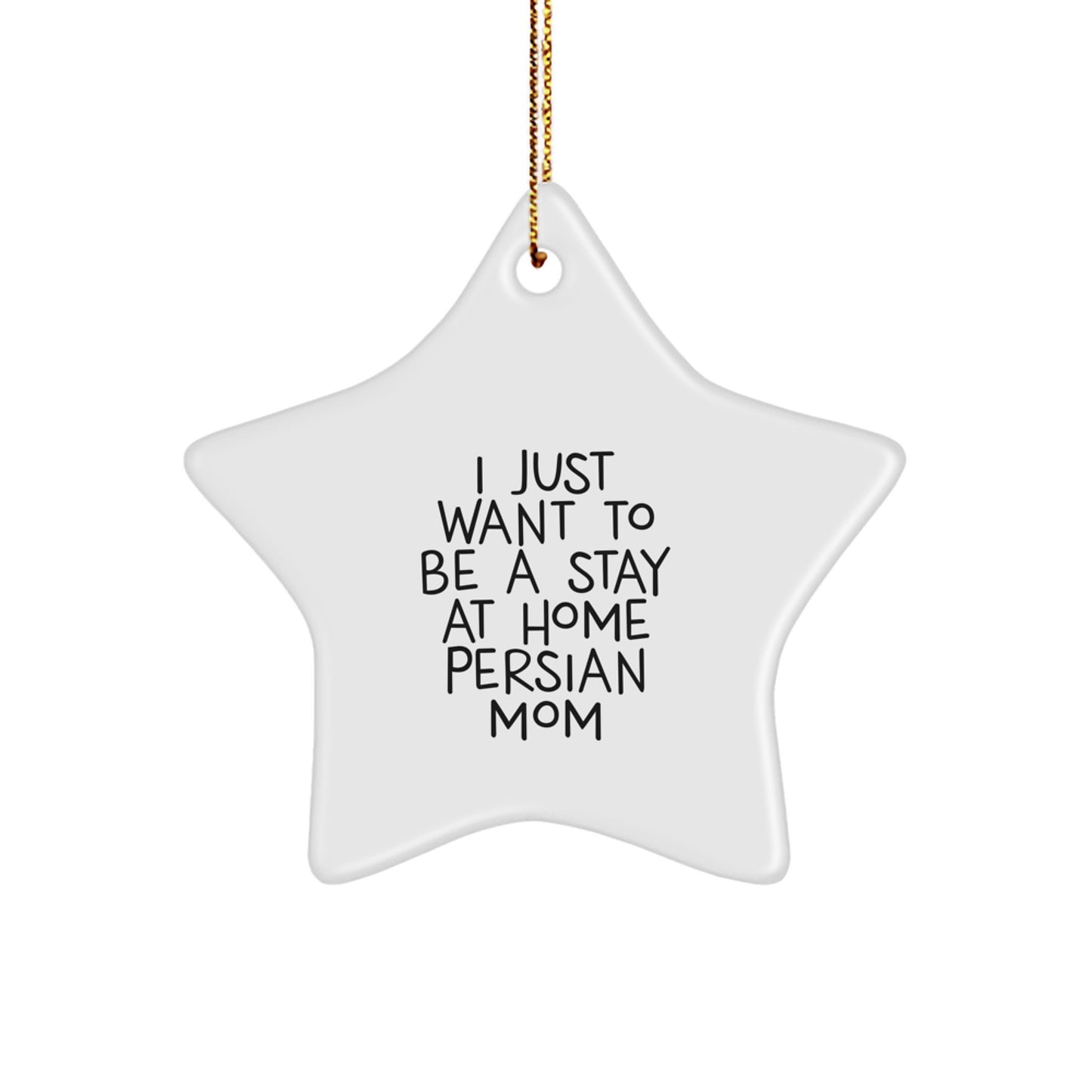 Funny Persian Cat Gifts for Christmas - Star Ornament from Mom to Cat Lover - Image 1