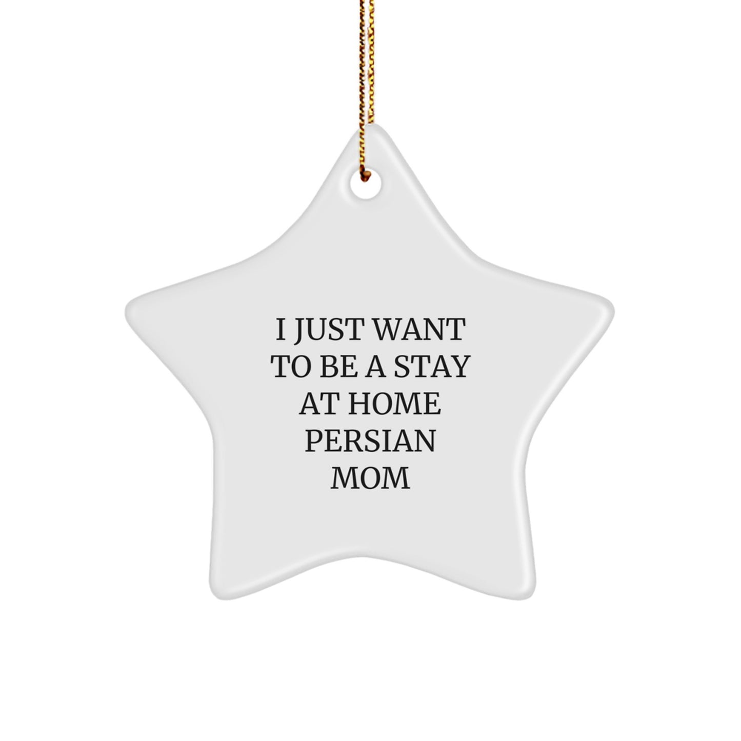 Funny Persian Cat Christmas Unique Gifts from Mom for Persian Cat Lover Star Ornament Mom's Funny Quote - Image 1