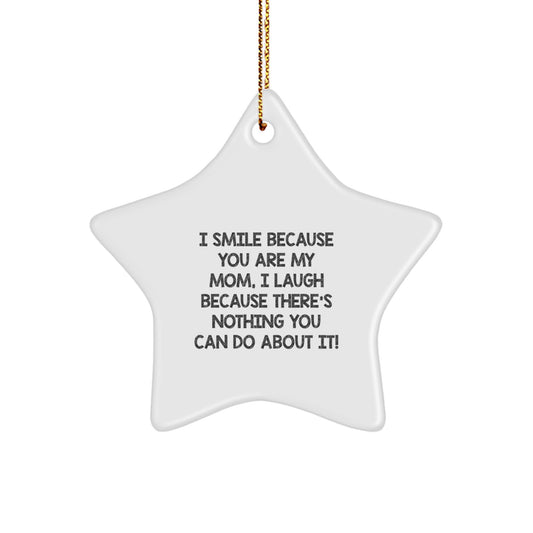 Funny Mom Star Ornament Gifts from Women to Mom for Christmas Unique - Image 1