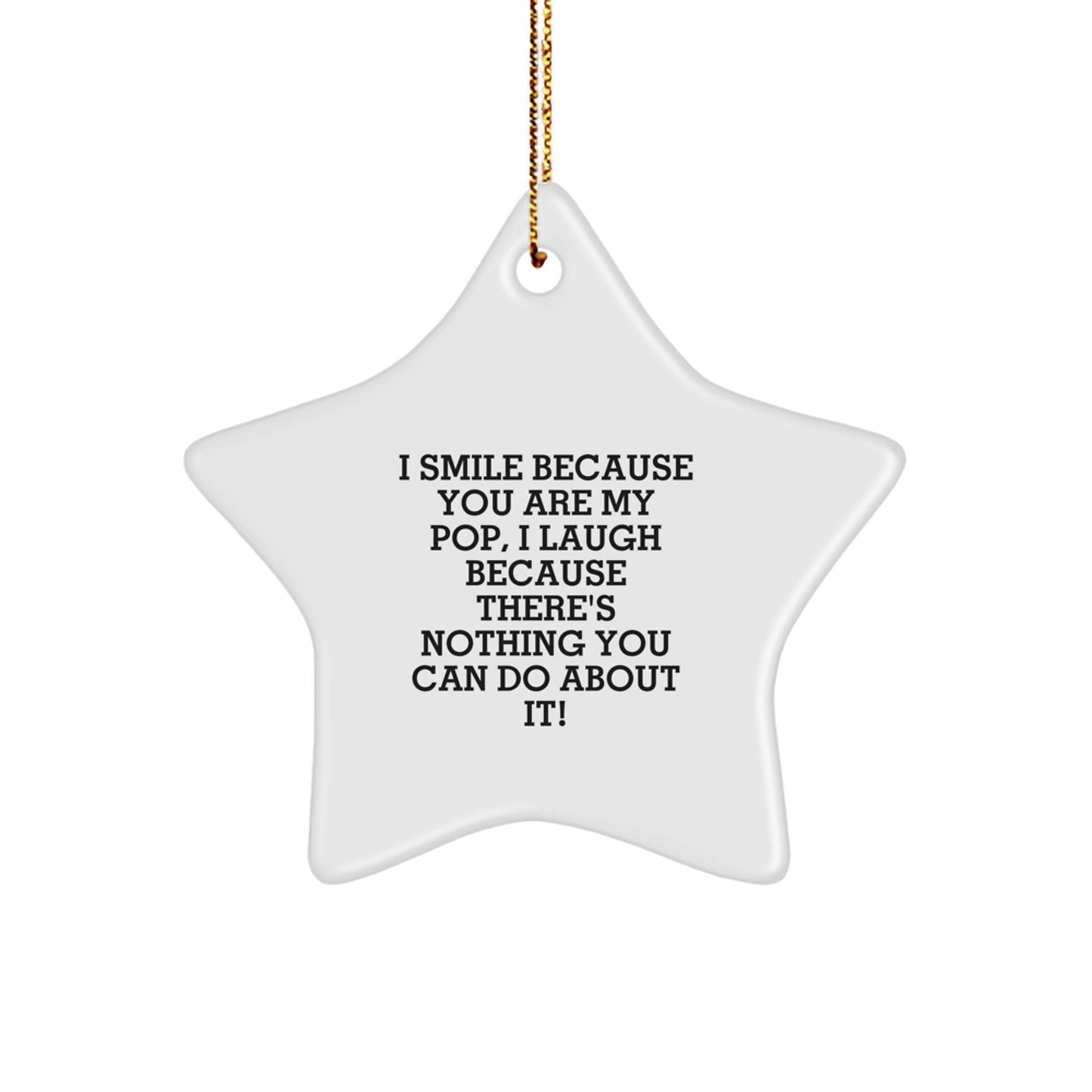 Funny Pop Gifts from Dad to Son Christmas Star Ornament for Home Decor - Image 1