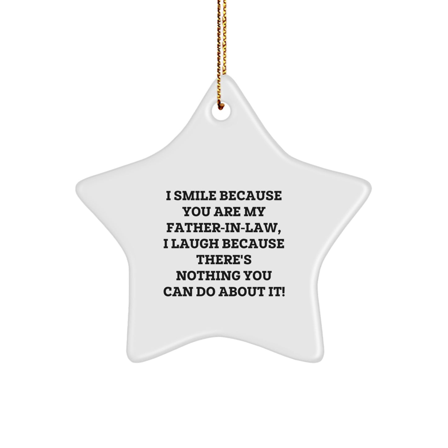 Funny Father-in-law Star Ornament Gifts from Family, Unique Christmas Unique Gifts for Father-in-law - Image 1
