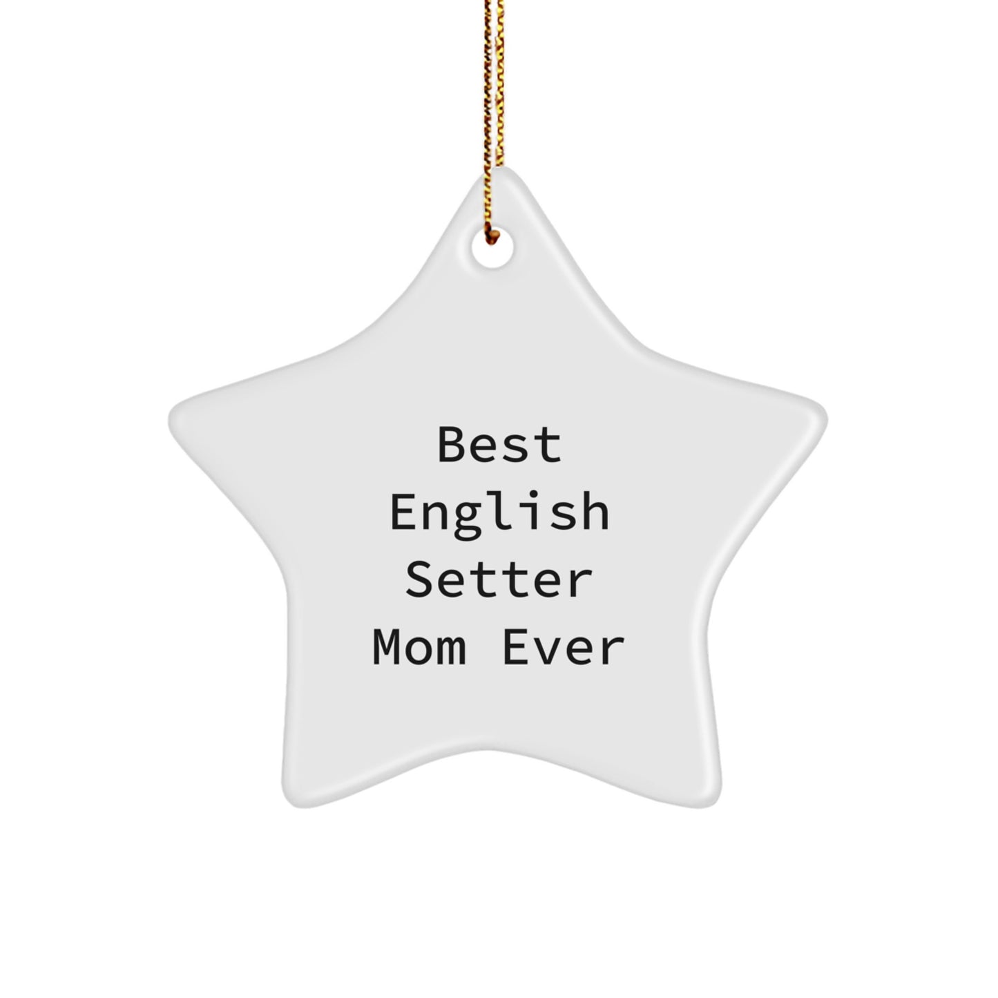 English Setter Dog Mom Funny Christmas Star Ornament Gifts from Friends and Family - Image 1