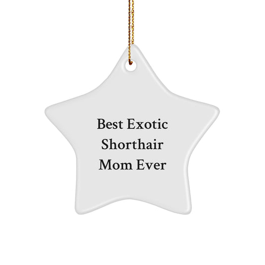 Exotic Shorthair Cat Lovers' Star Ornament, Funny Gifts for Best Exotic Shorthair Mom Ever, Gifts from Family to Exotic Shorthair Cat, Christmas Unique Gifts - Image 1